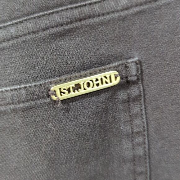 St. John Pants Womens 10 Brown Straight Leg 30" - Picture 3 of 10